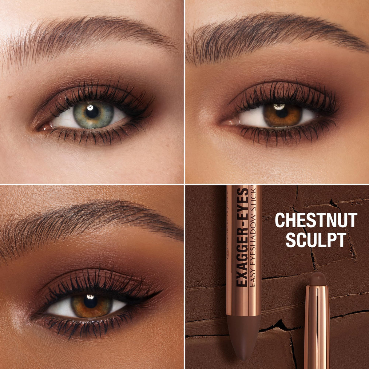Dark Slate Gray Charlotte Tilbury Exagger-Eyes Easy Eyeshadow Stick, Blendable Cream