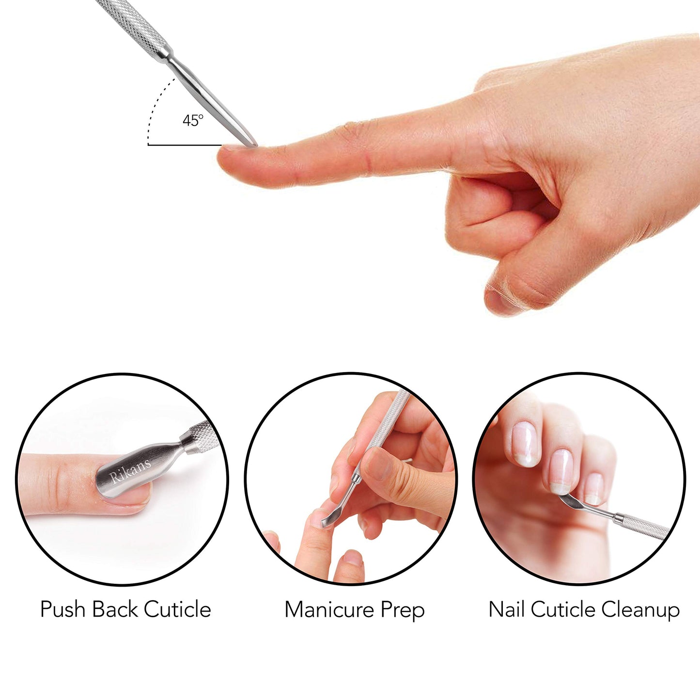White Smoke Cuticle Pusher Nail Art & Uv Gel Nail Polish Remover Tool for Fingernail Polish Manicure pedicure cuticle trimmer. (Nail Cuticle Cleaner)