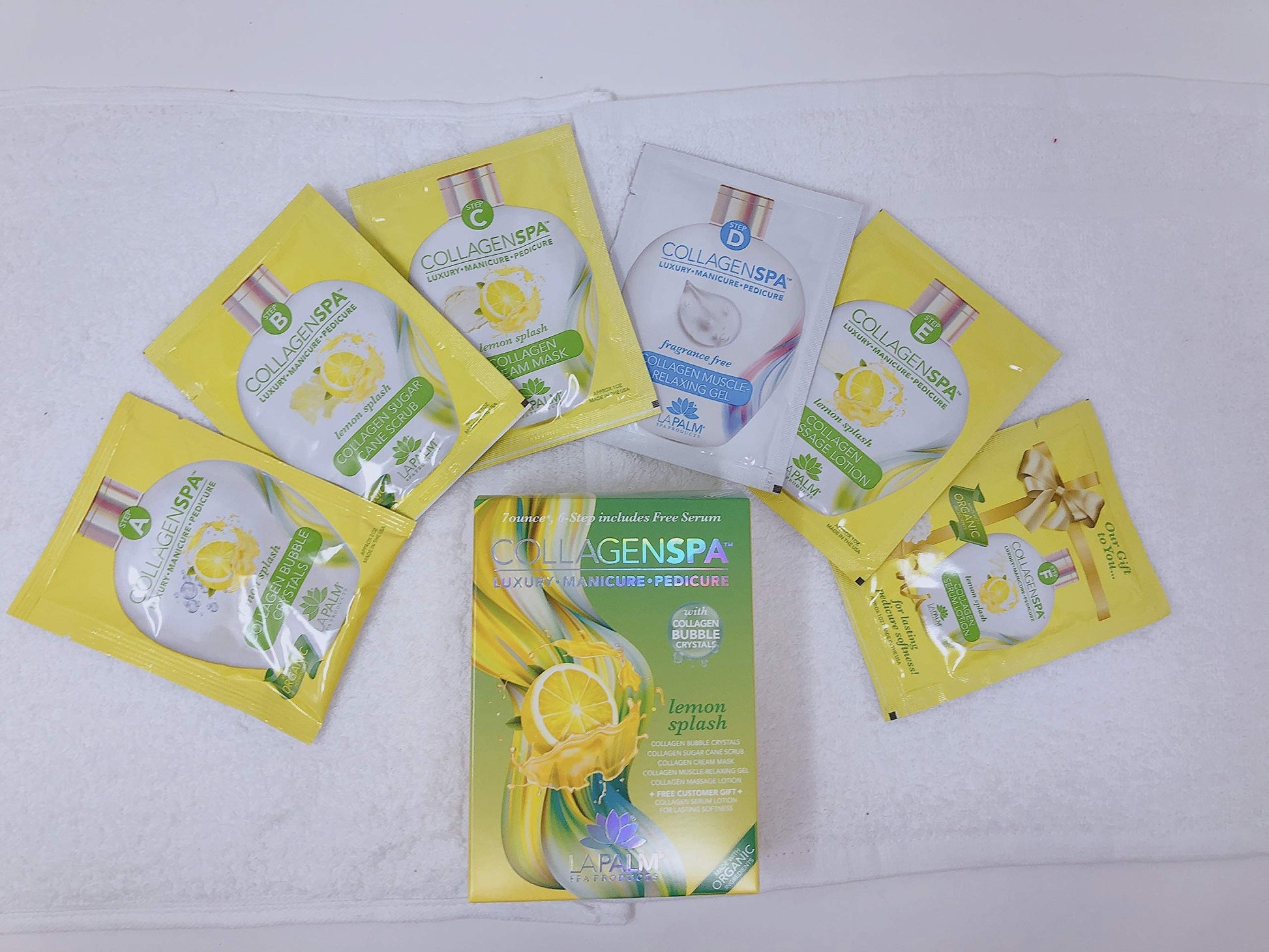 Gray La Palm Collagen Spa Luxury Manicure and Pedicure with Collagen Bubble Crystals - Mix of 6 Scents