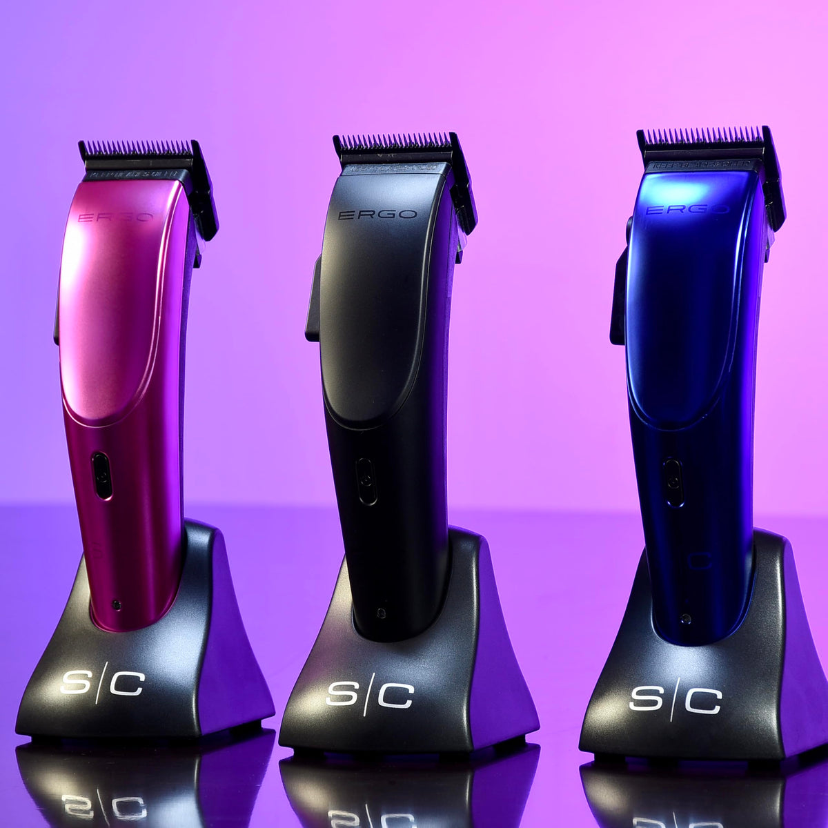 Violet StyleCraft Ergo Professional Microchipped Magnetic Clipper with 5 Guards