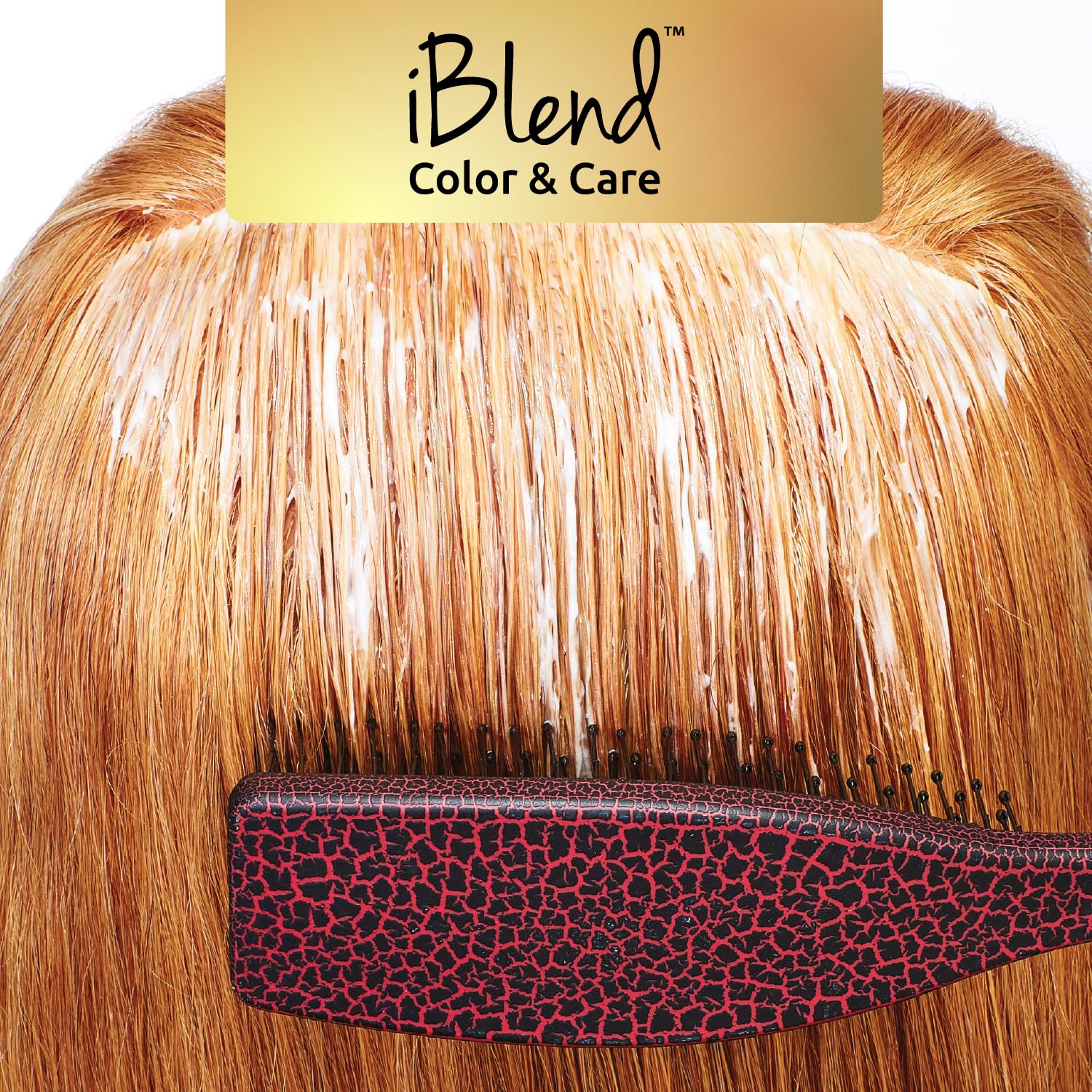 Saddle Brown Olivia Garden iBlend Hair Brush For Color & Treatments IB-1 (Red)