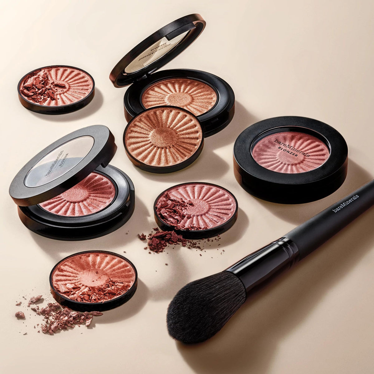 Light Gray bareMinerals Gen Nude Blonzer, Kiss Of Copper, 0.13 oz