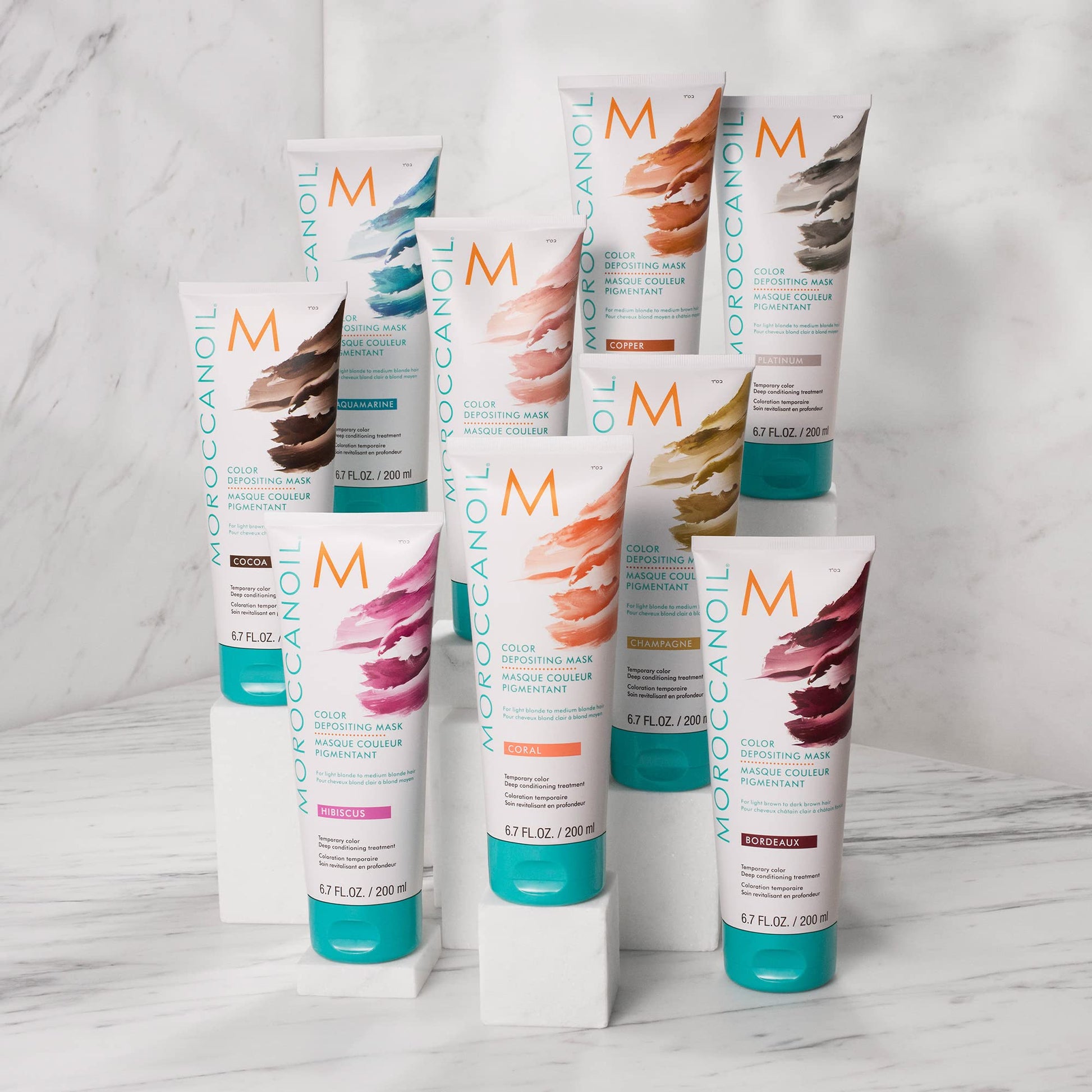 Light Gray Moroccanoil Color Depositing Mask, Cocoa, 6.7 oz