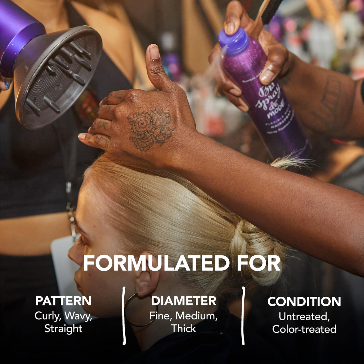 Black Bumble and bumble. Spray de Mode Flexible Hold Hair Spray | Flexible, Brushable Hold + Workability | Curly, Wavy, Straight