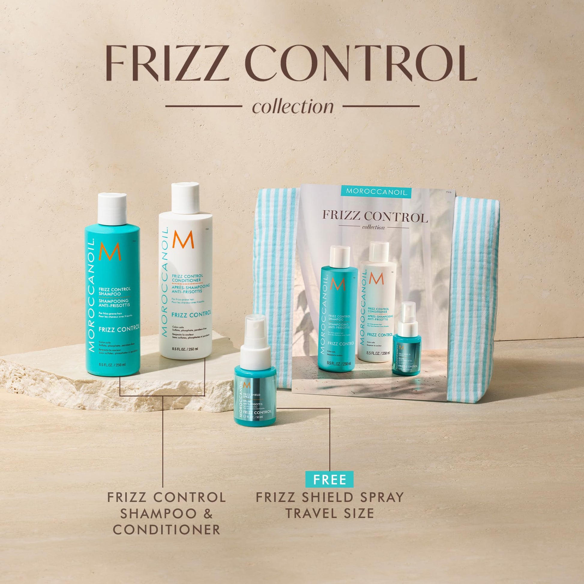 Light Gray Moroccanoil Hair Frizz Control Gift Set
