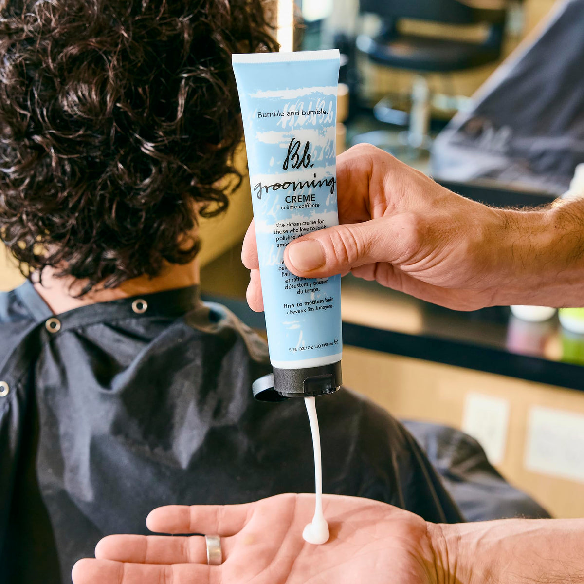 Black Bumble and bumble. Grooming Creme Hair Styling Cream | Smoothing + Subtle Hold | For Fine to Medium Hair, 5 Fl Oz