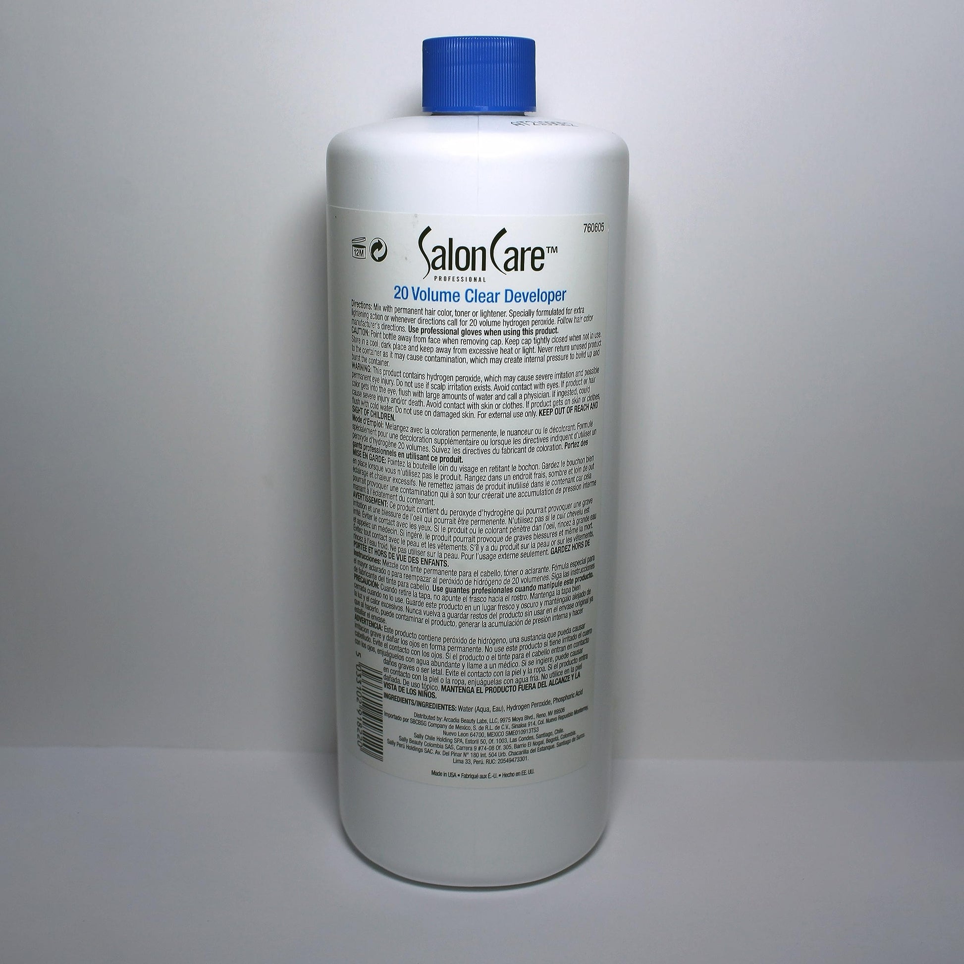 Light Slate Gray Salon Care 20 Volume Clear Developer, Superior Gray Coverage, Stabilized Formula for Consistent, Predictable Results, 32 Ounce