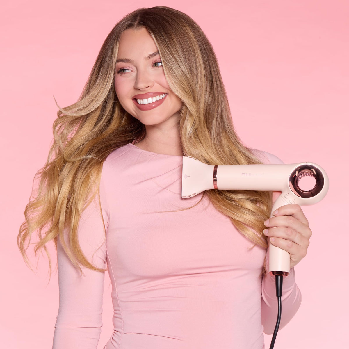 Pink FHI Heat AeroMax™ Style Dryer - Compact Foldable BLDC Hair Dryer