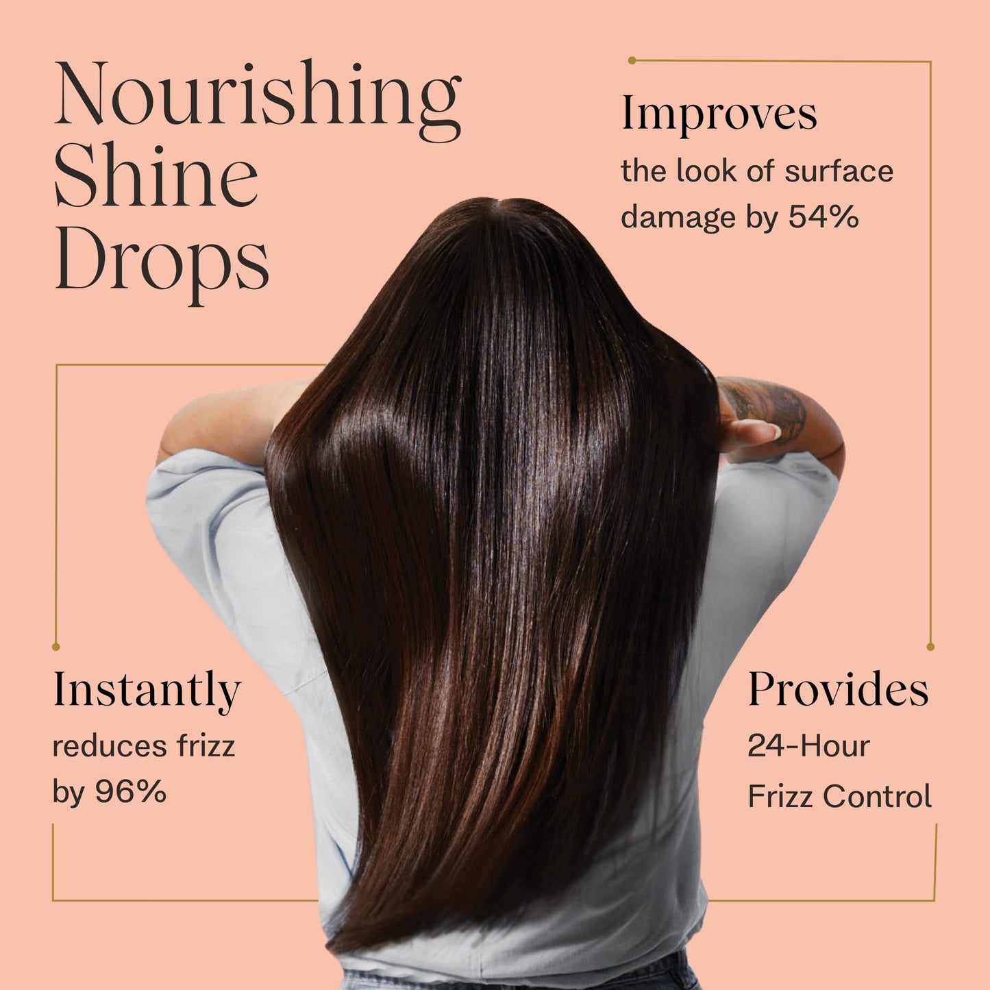 Navajo White JVN Complete Nourishing Shine Drops, 1.7 Fl Oz, Frizz Fighting, Hair Smoothing Oil for Shine and Strength, Hair Care for Women and Men, Silicone Free