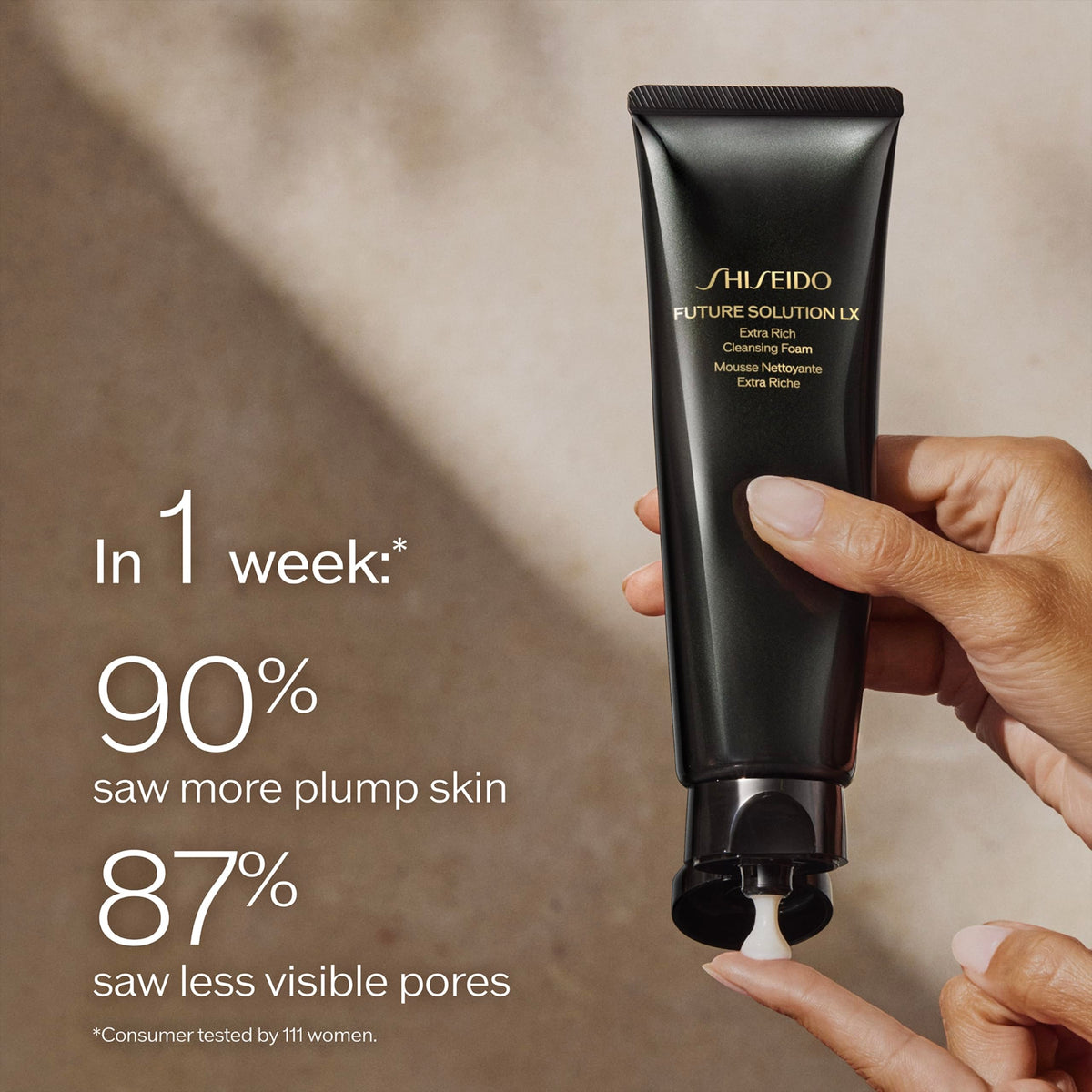 Gray Shiseido Future Solution LX Extra Rich Cleansing Foam - 125 mL - Rich Foaming Cleanser for Smooth and Vibrant Skin - Non-Comedogenic - All Skin Types