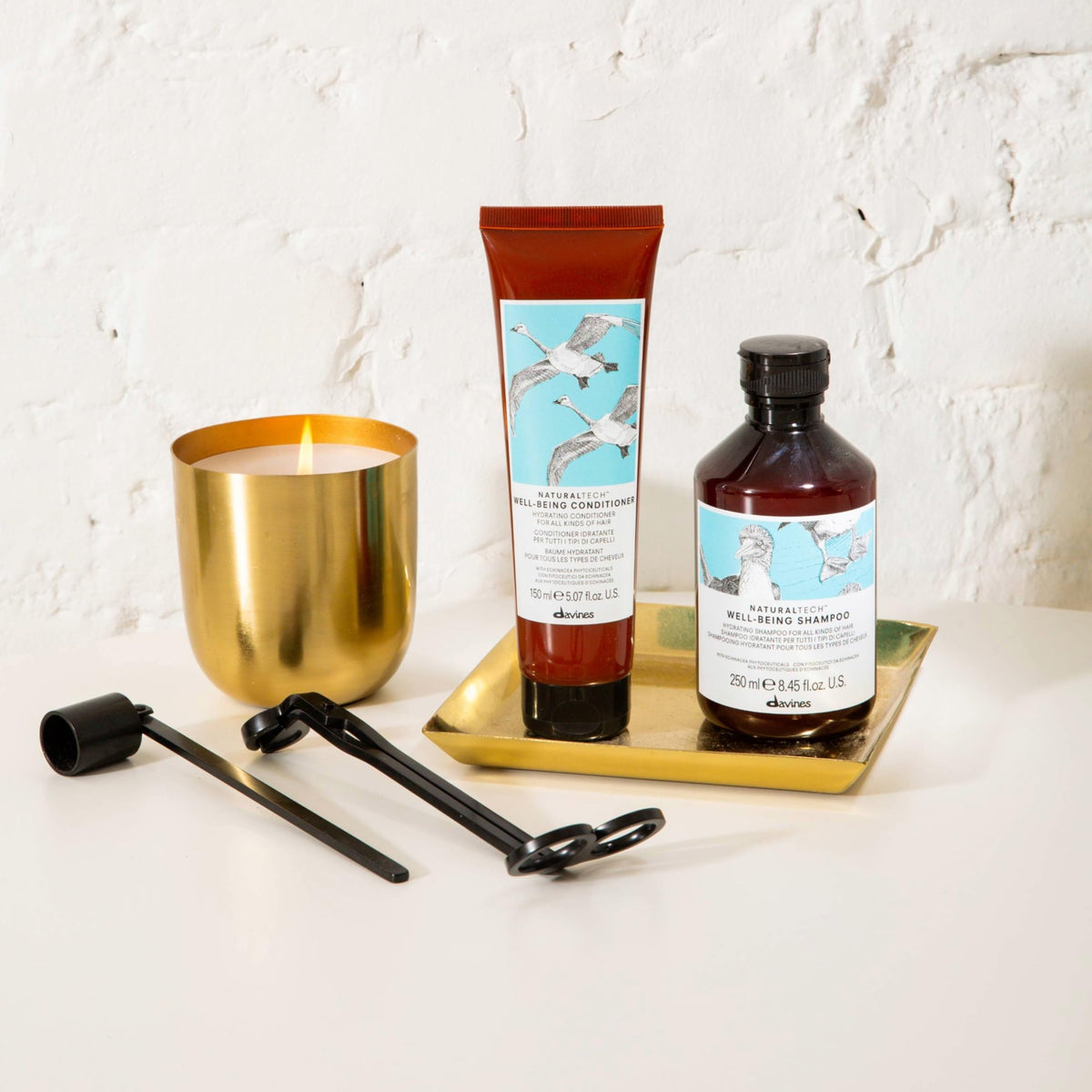 Lavender Davines Naturaltech WELLBEING Shampoo & Conditioner, Light And Gentle Cleansing To Moisturize, Protect and Enrich Without Changing Hair's Structure