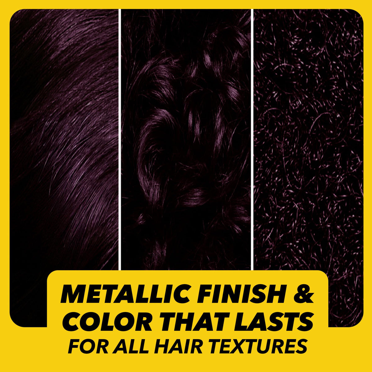 Black got2b Metallics Permanent Hair Color, M49 Smoky Violet, 1 Count
