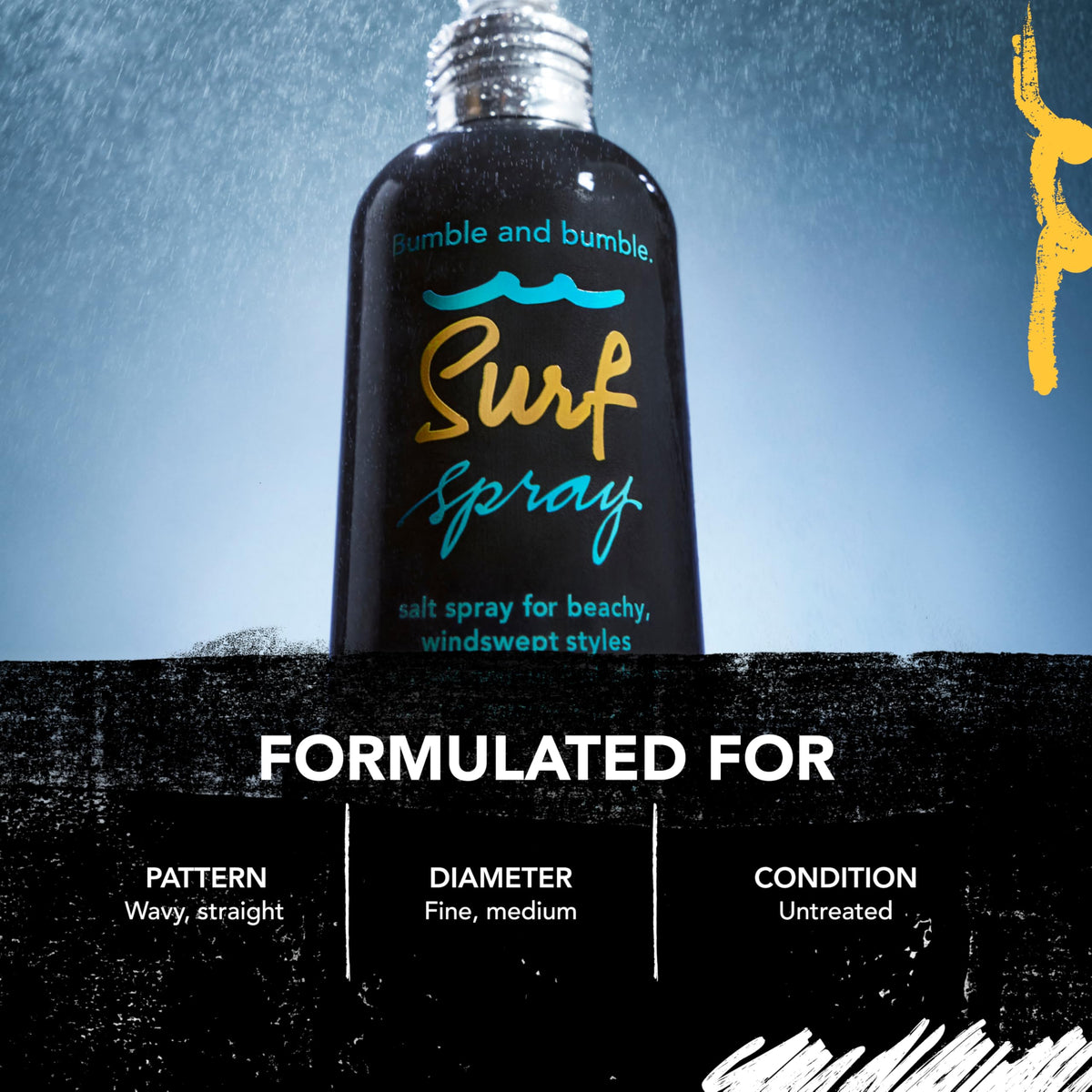 Black Bumble and bumble. Surf Sea Salt Spray | Volumizing | Air Dry Hair | Adds Tousled Beachy Texture + Matte Finish | For Fine to Medium Wavy, Straight Hair Types