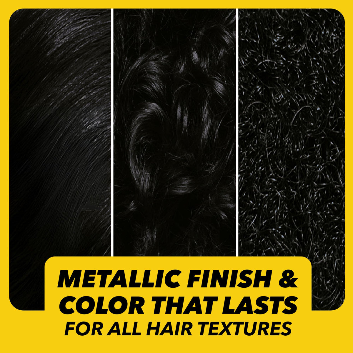 Black got2b Metallics Permanent Hair Color, Midnight Black, 7.05 Oz, 1 Kit