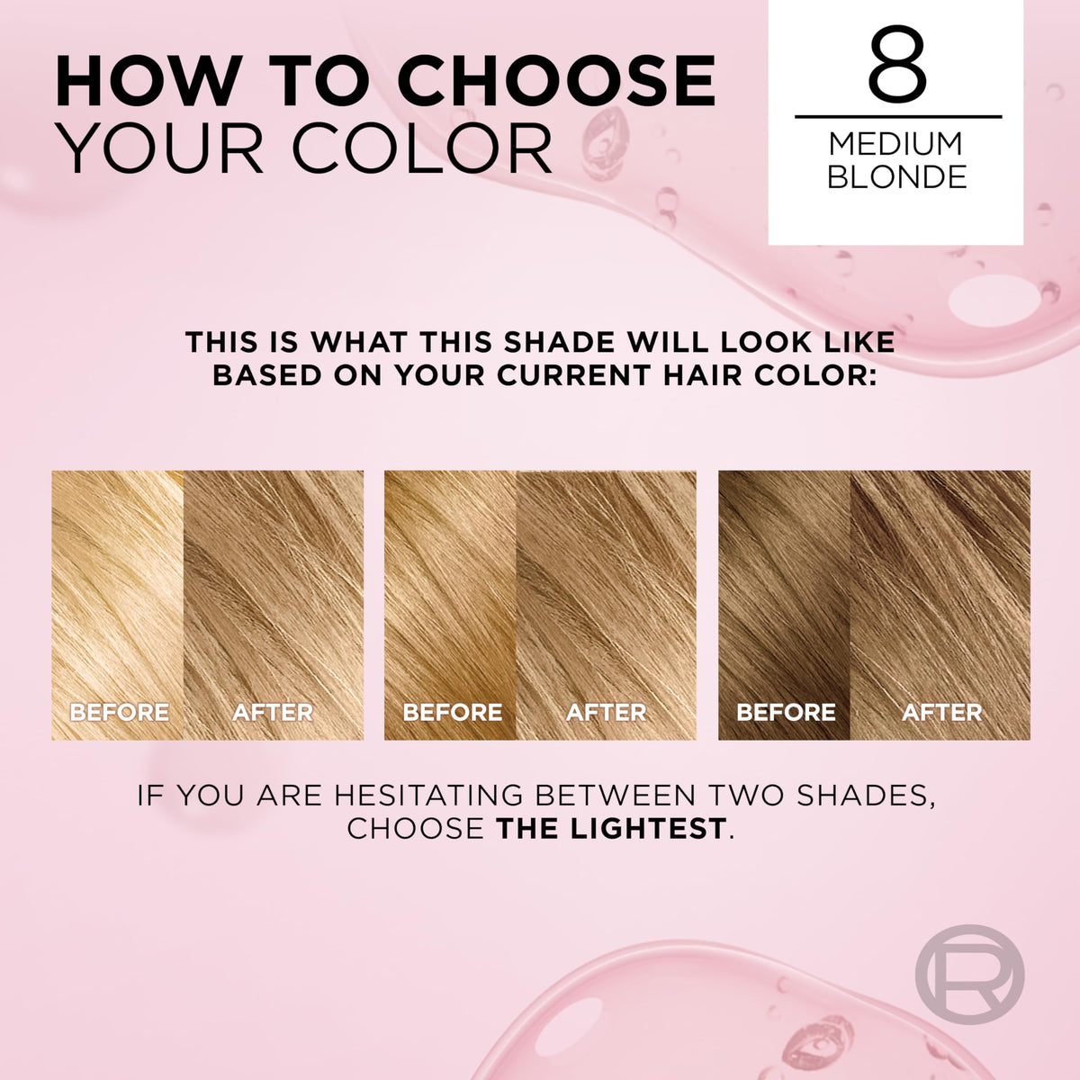 Misty Rose L'Oreal Paris Excellence Crème Permanent Hair Dye, Triple Care Hair Color with Hyaluronic Acid for 100% Gray Coverage, 8 Medium Blonde, 1 Kit (Packaging May Vary)