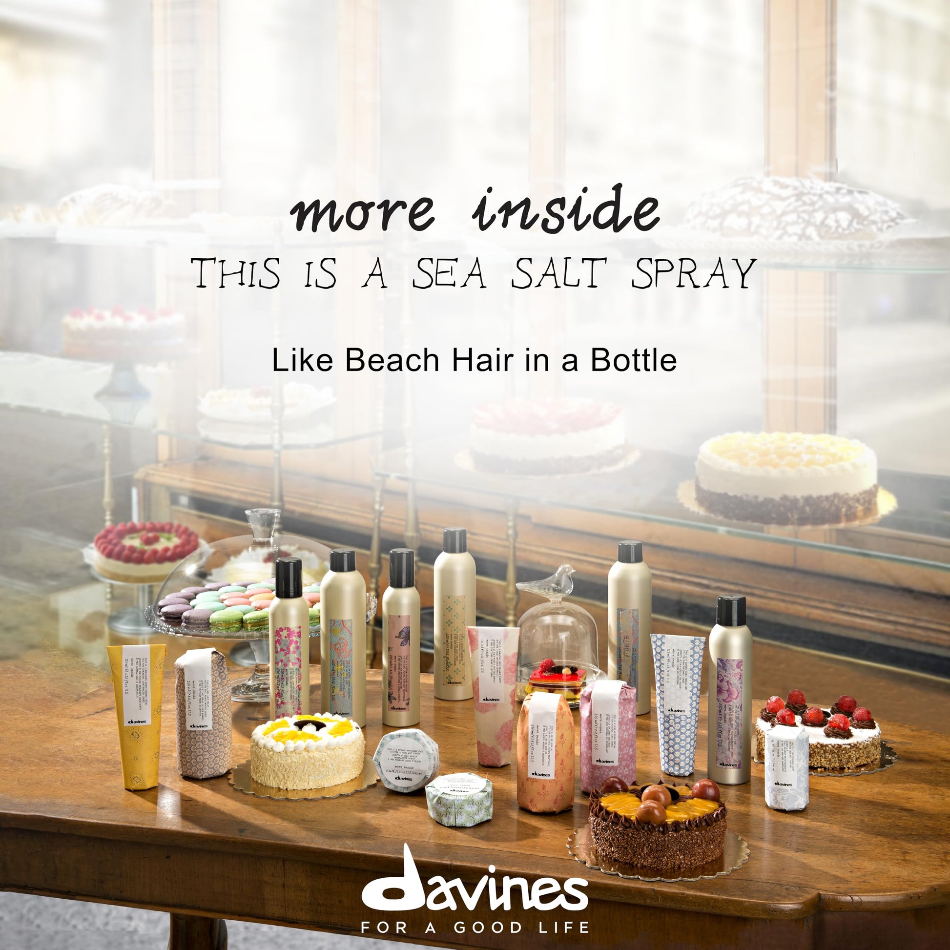 White Smoke Davines This Is A Sea Salt Spray, Light Hold Beachy Waves & Texture - Adds Gritty Texture & Volume for Tousled Looks - Matte Finish, 8.45 Fl Oz