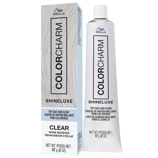 Gray COLORCHARM ShineLuxe Top Coat Hair Gloss | Clear Shine Booster | 2 oz.