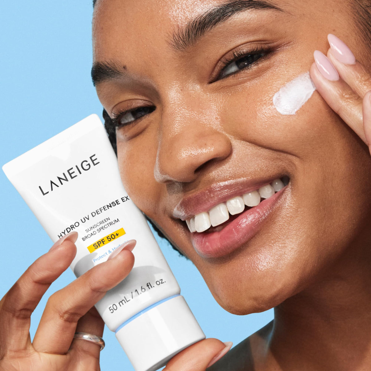 Light Blue LANEIGE Hydro UV Defense Sunscreen SPF 50+