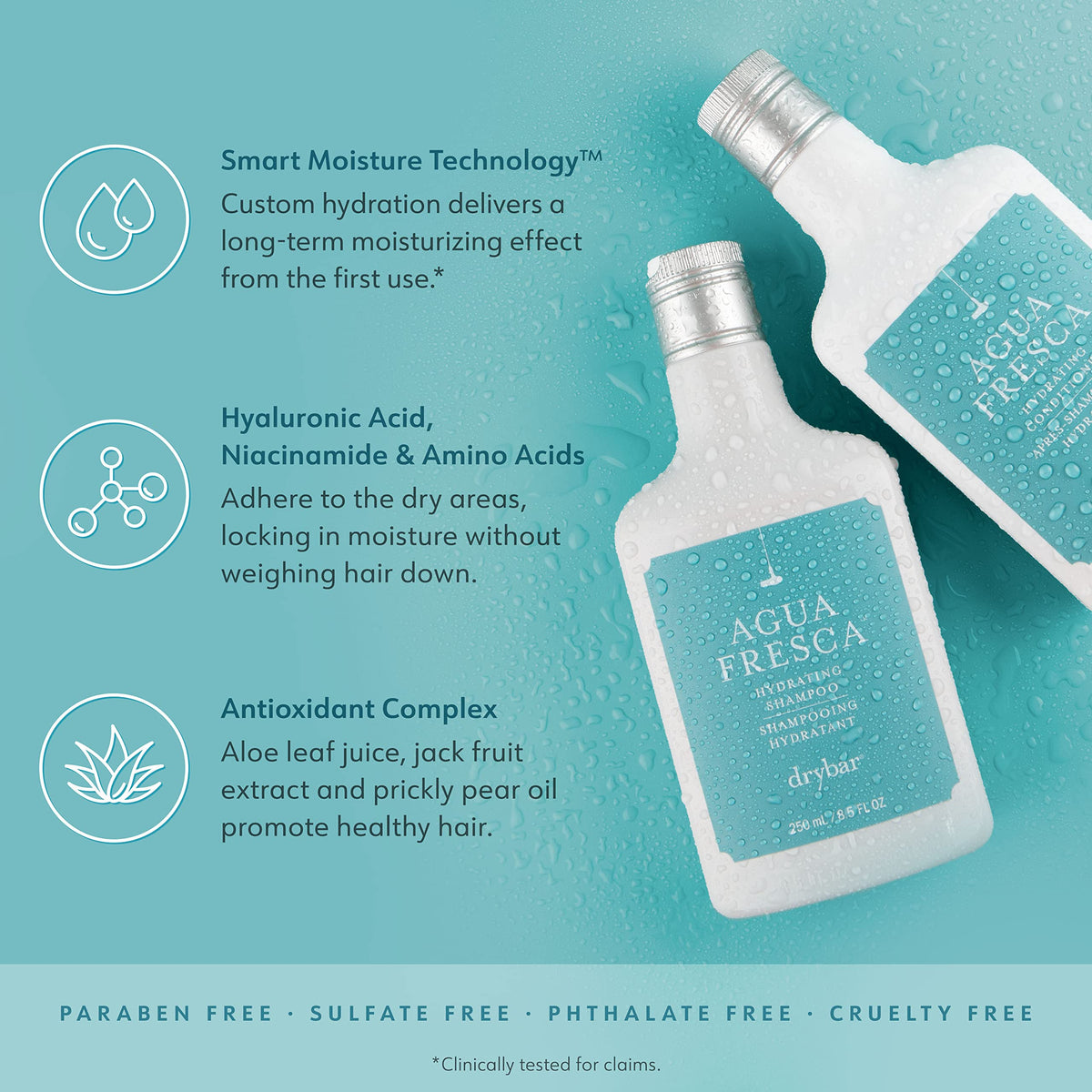 Medium Aquamarine Drybar Agua Fresca Hydrating Conditioner, 8.5 oz