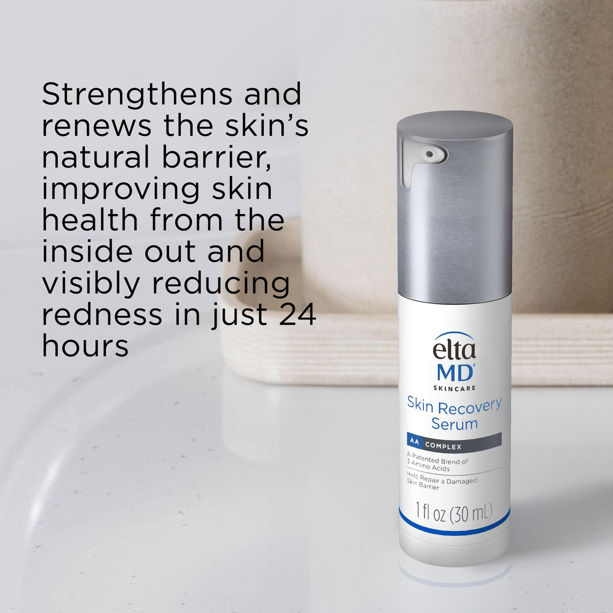 Light Gray EltaMD Skin Recovery Face Serum, Anti-Redness Facial Serum, 1 oz