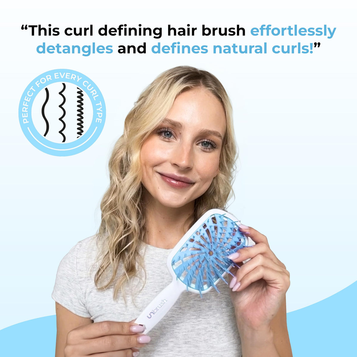 Alice Blue FHI Heat UNbrush Plus Detangling Brush for Fine & Fragile Hair