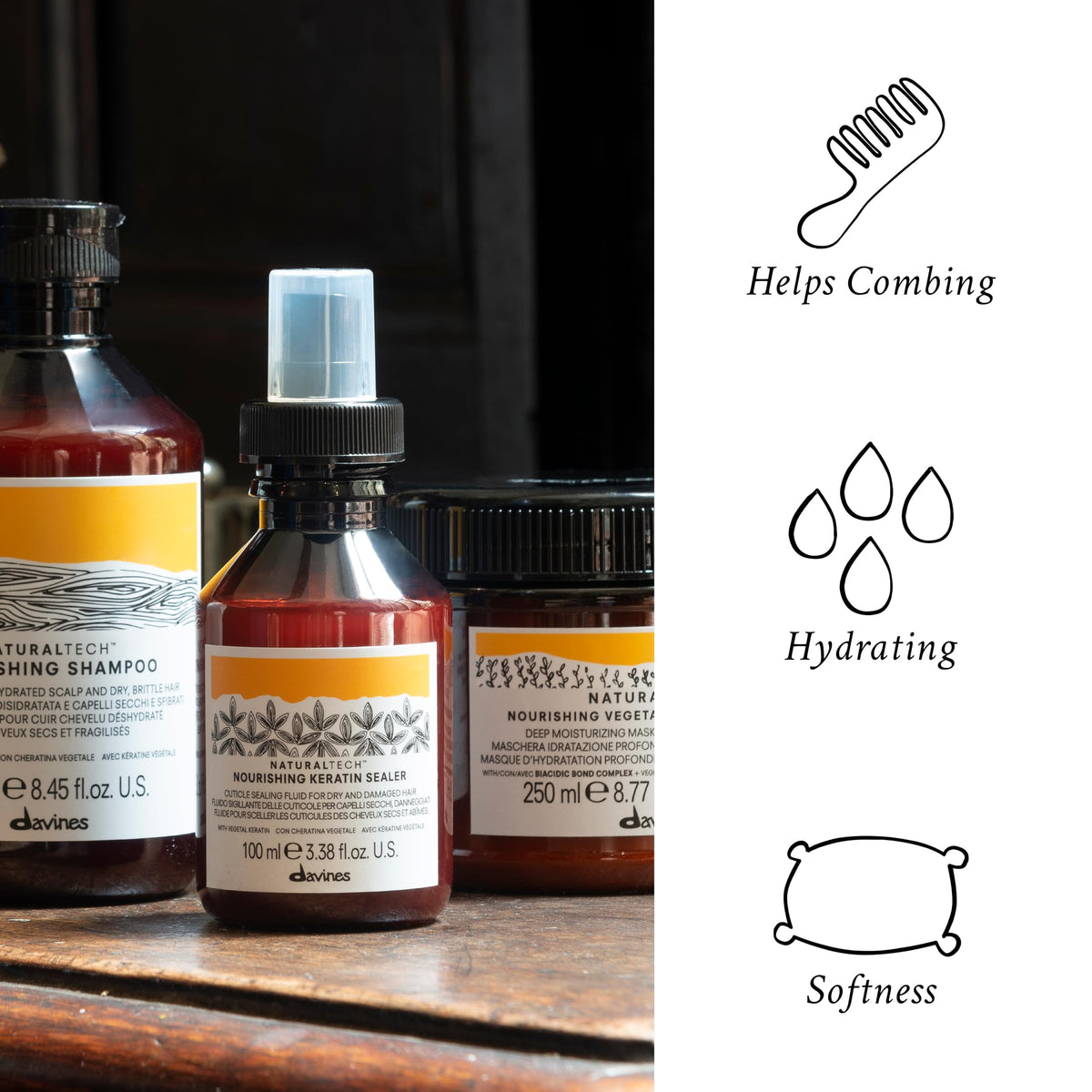 White Smoke Naturaltech Nourishing Keratin Sealer, Protective & strengthening leave-in