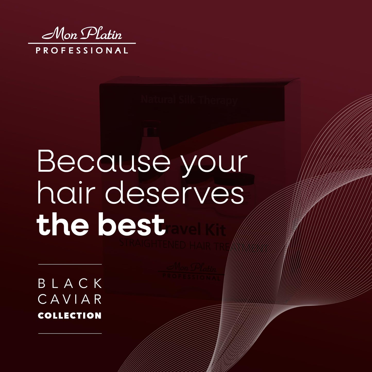 Black Travel kit for straightened hair treatment