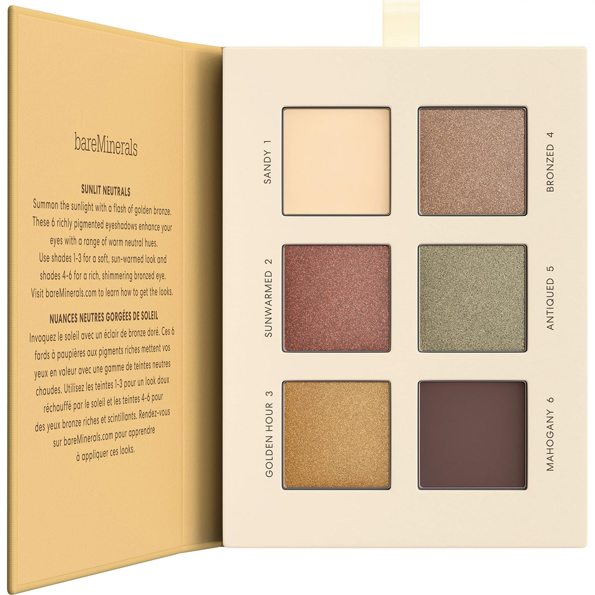 Antique White bareMinerals Mineralist Eyeshadow Palette, Sunlit, 0.24 oz