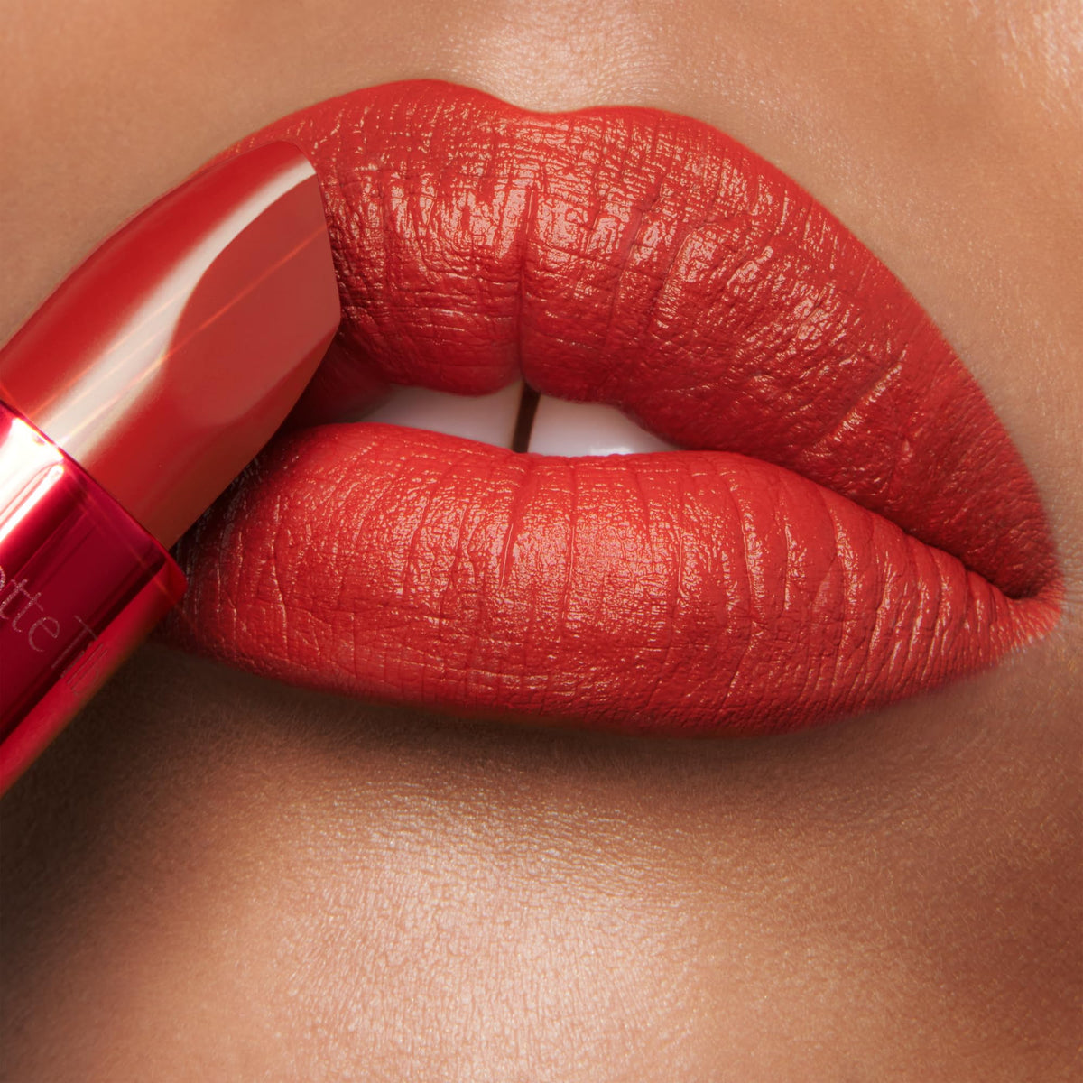 Dark Salmon Charlotte Tilbury Matte Revolution Lipstick - Long Lasting, Hydrating