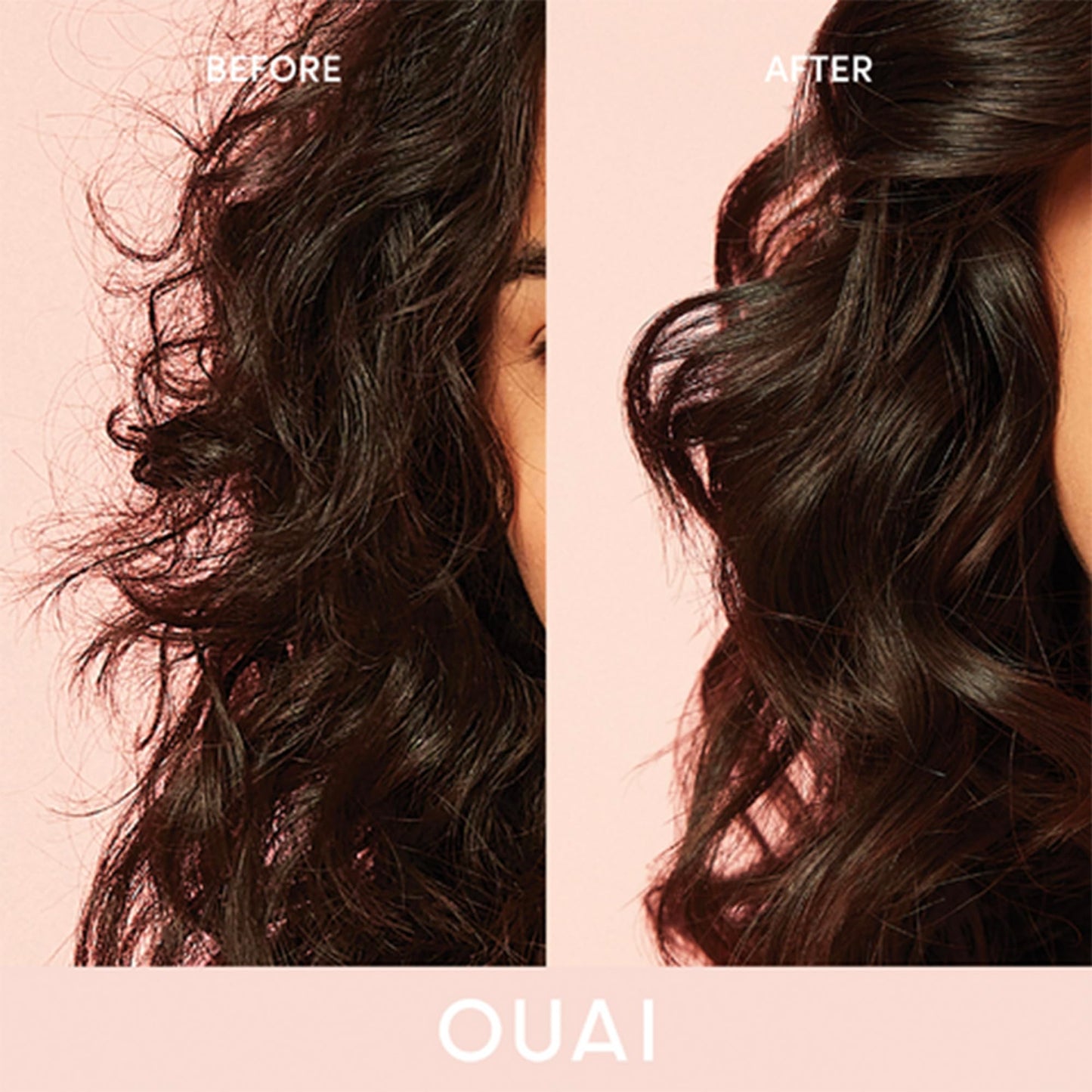 Bisque OUAI Anti Frizz Cream - Moisturizing Hair Cream with Frizz Control & Heat Protection - Provides Lasting Hydration with Jackfruit & Beetroot Extract - Paraben, Phthalate & Sulfate Free (6 oz)