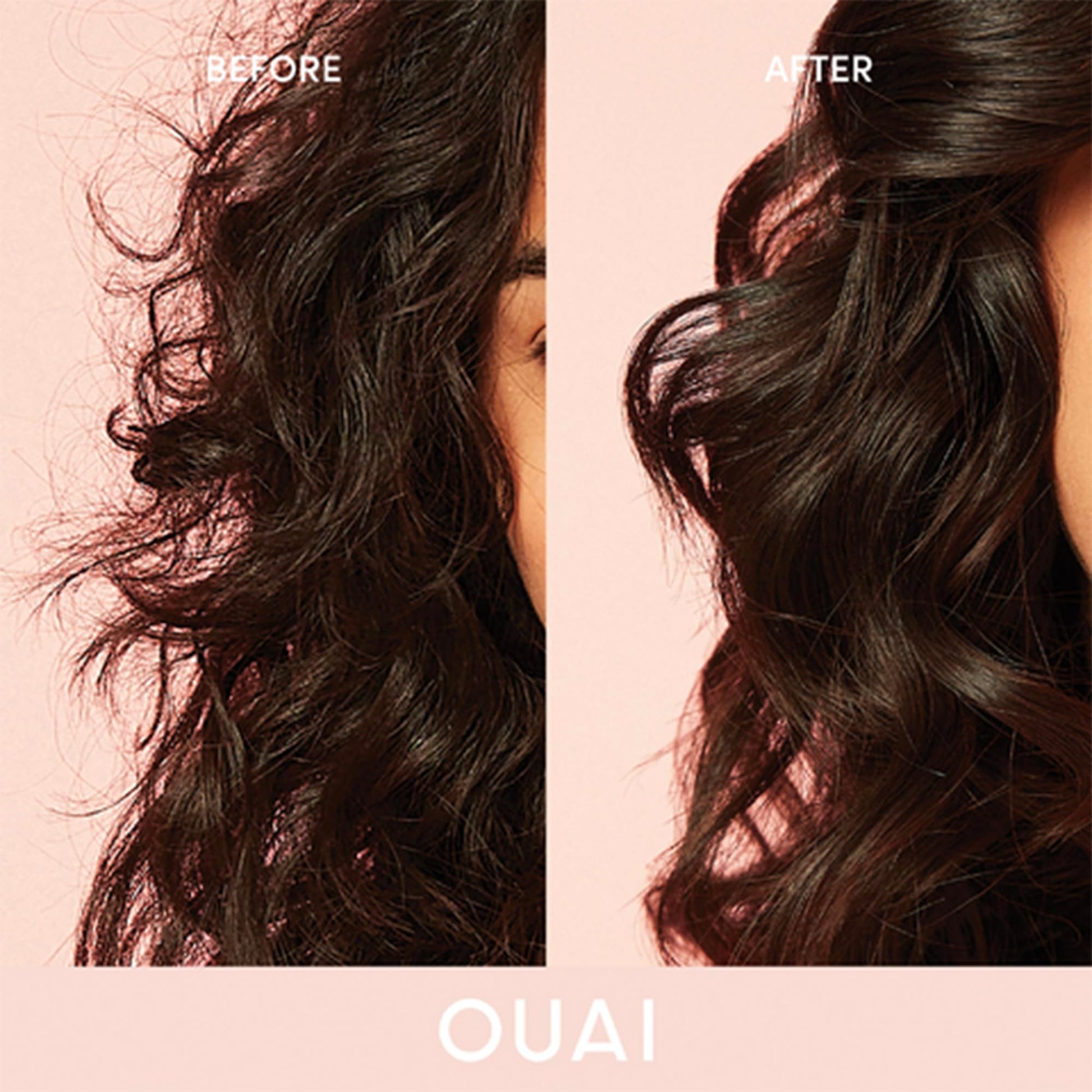 Bisque OUAI Anti Frizz Cream - Moisturizing Hair Cream with Frizz Control & Heat Protection - Provides Lasting Hydration with Jackfruit & Beetroot Extract - Paraben, Phthalate & Sulfate Free (6 oz)