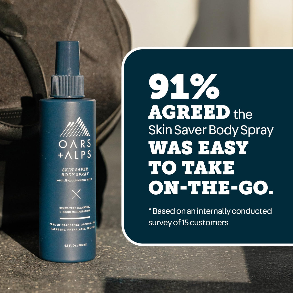 Dark Slate Gray Oars + Alps Hypochlorous Acid Spray for Body, Skin Saver, 6.8oz