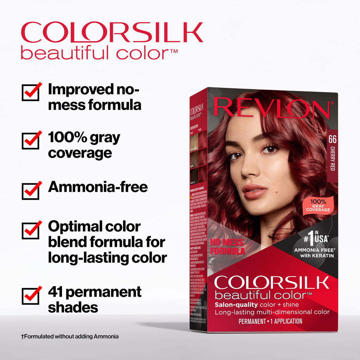 White Smoke Revlon ColorSilk Permanent Hair Color, 100% Gray Coverage Dye Kit, Ammonia-Free, Keratin and Amino Acids, Blonde Shades, 74 Medium Blonde (Pack of 3)