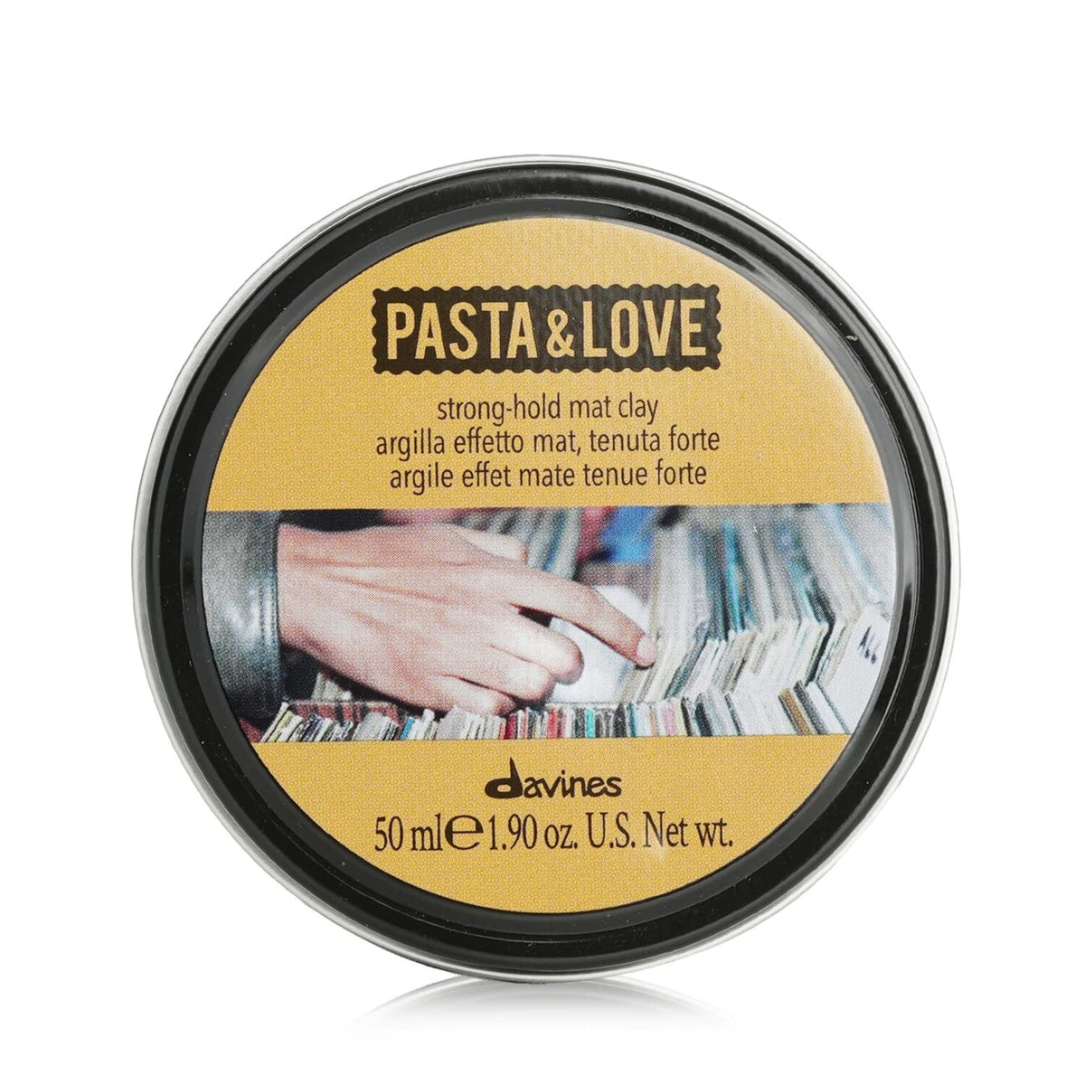 White Smoke Davines Pasta & Love Men's Strong Hold Styling Clay, Matte Effect Styling With Definition And Lasting Hold, 50 ml
