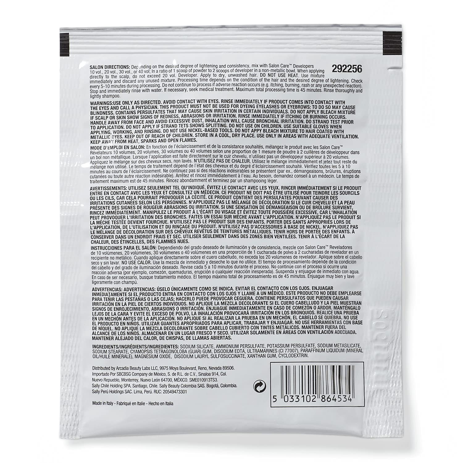 Light Gray Salon Care Prism Lites Violet Lightener 1 oz