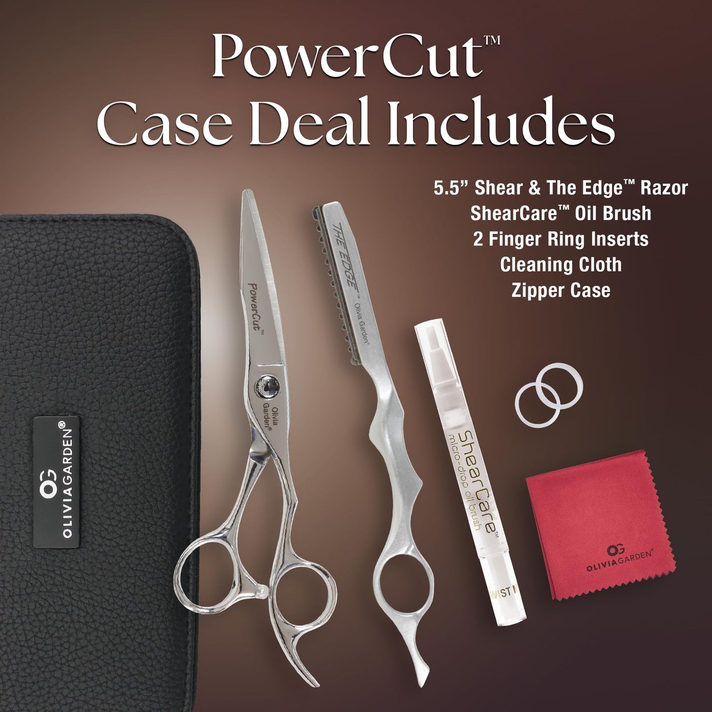 Dark Slate Gray Olivia Garden Powercut Shear Collection Set (5.5")