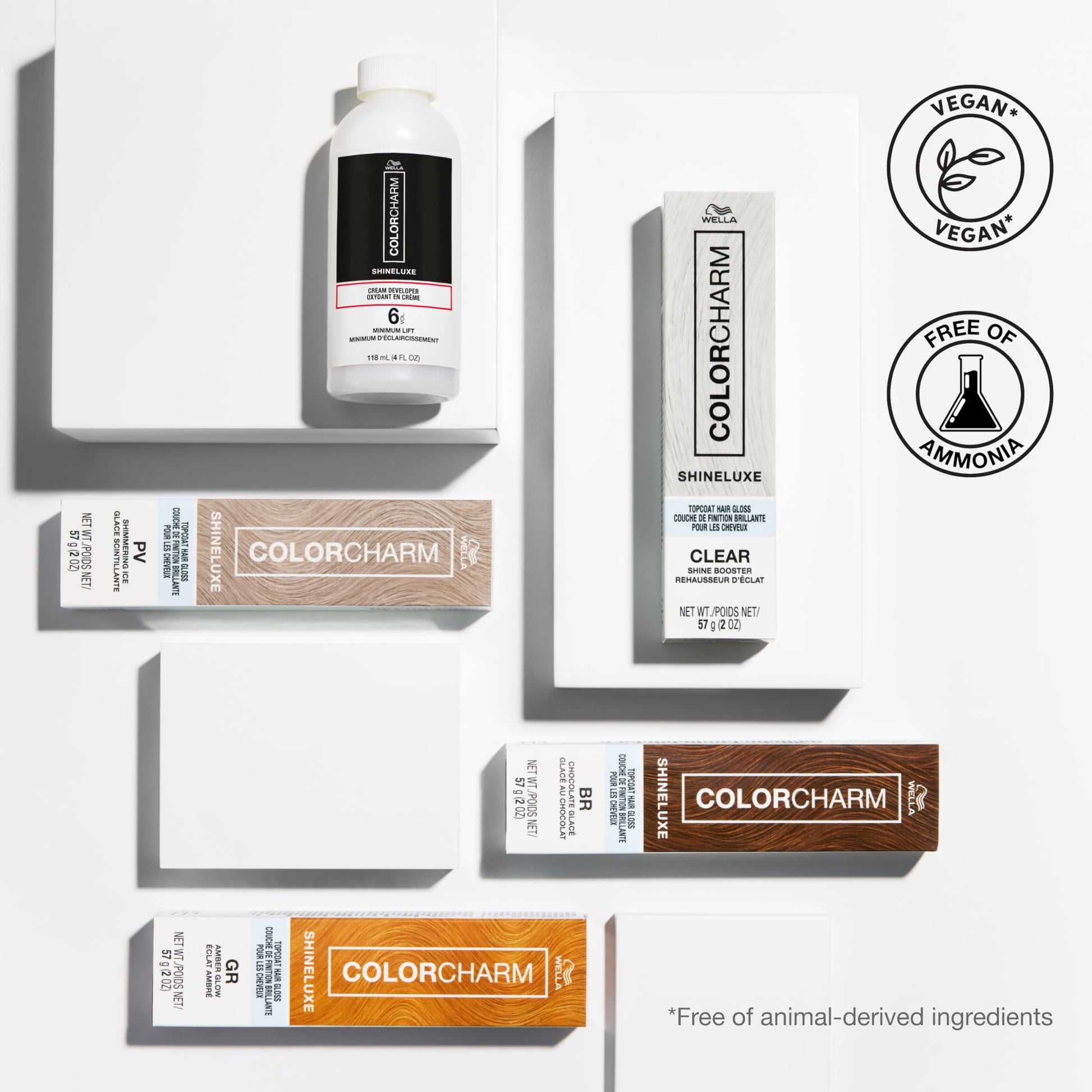 White Smoke COLORCHARM ShineLuxe Top Coat Hair Gloss | Clear Shine Booster | 2 oz.