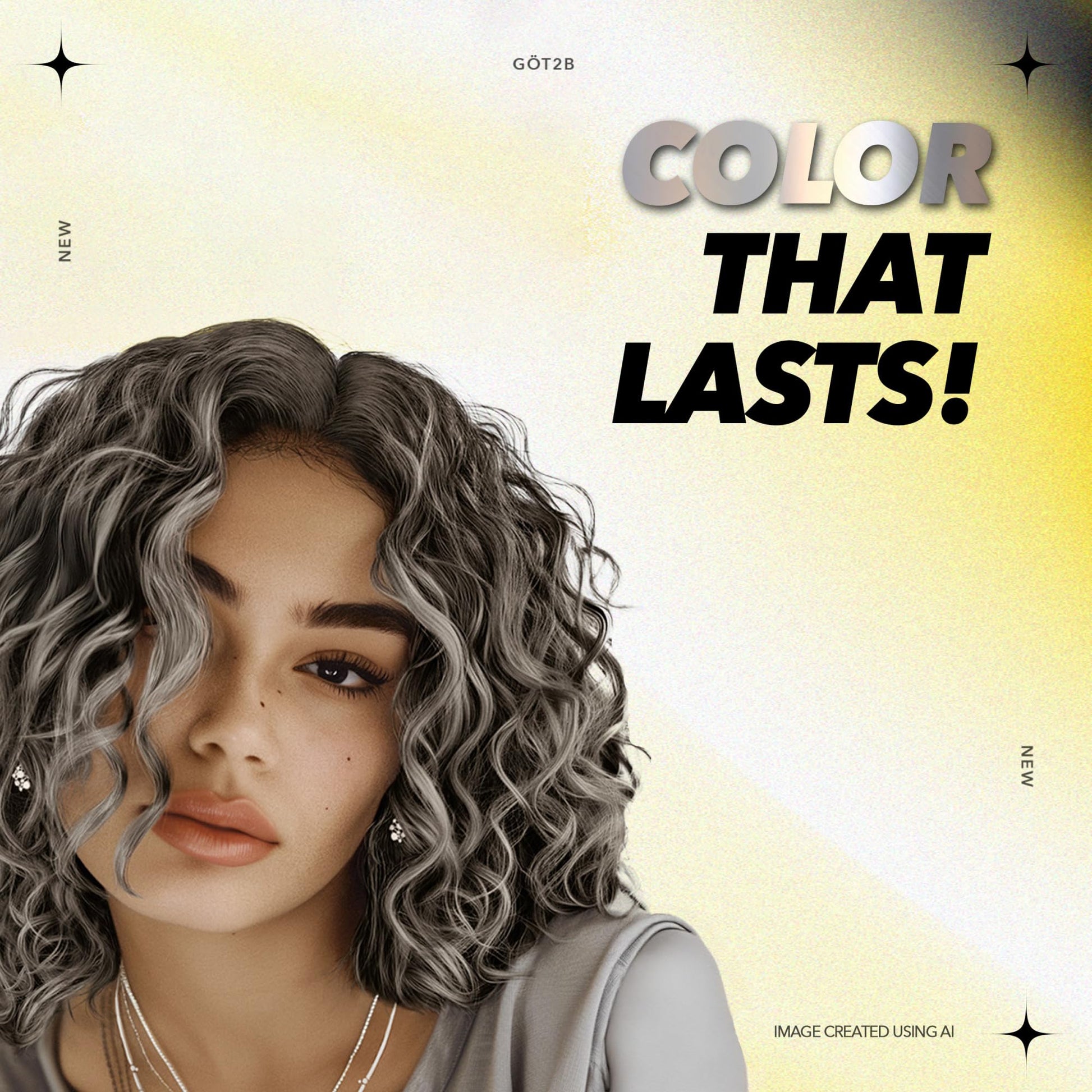 Seashell Got2b Metallics Permanent Hair Color, M72 Dusty Silver