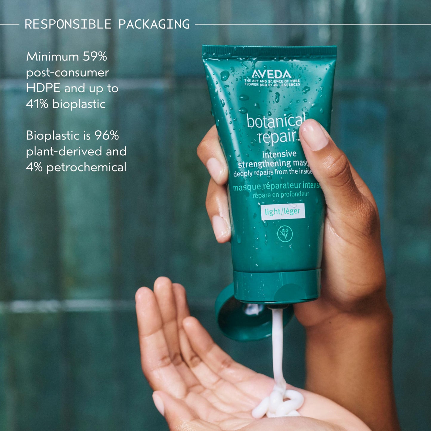 Dark Slate Gray Aveda Botanical Repair Intensive Strengthening Masque Light | Bond-Building Hair Mask for Stronger Hair | Deep Conditioner | Detangles, Softens Fine to Medium Hair | 98% Naturally Derived*, 0.85 Fl Oz