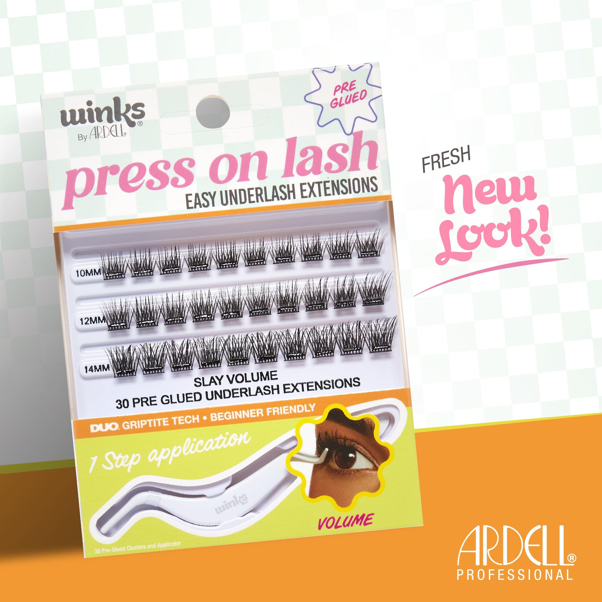White Smoke Ardell Winks Press On Eyelash Extensions, Volume - DIY Clusters, 30 Individual Lashes, Natural Look with Applicator, 1 Pack