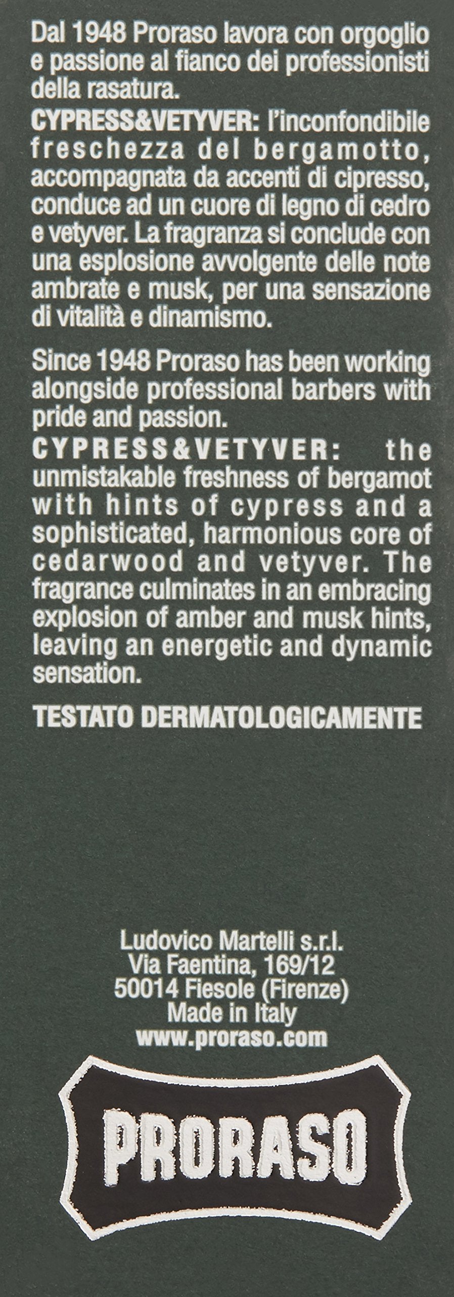 Dark Slate Gray Proraso Cypress and Vetvyer Cologne