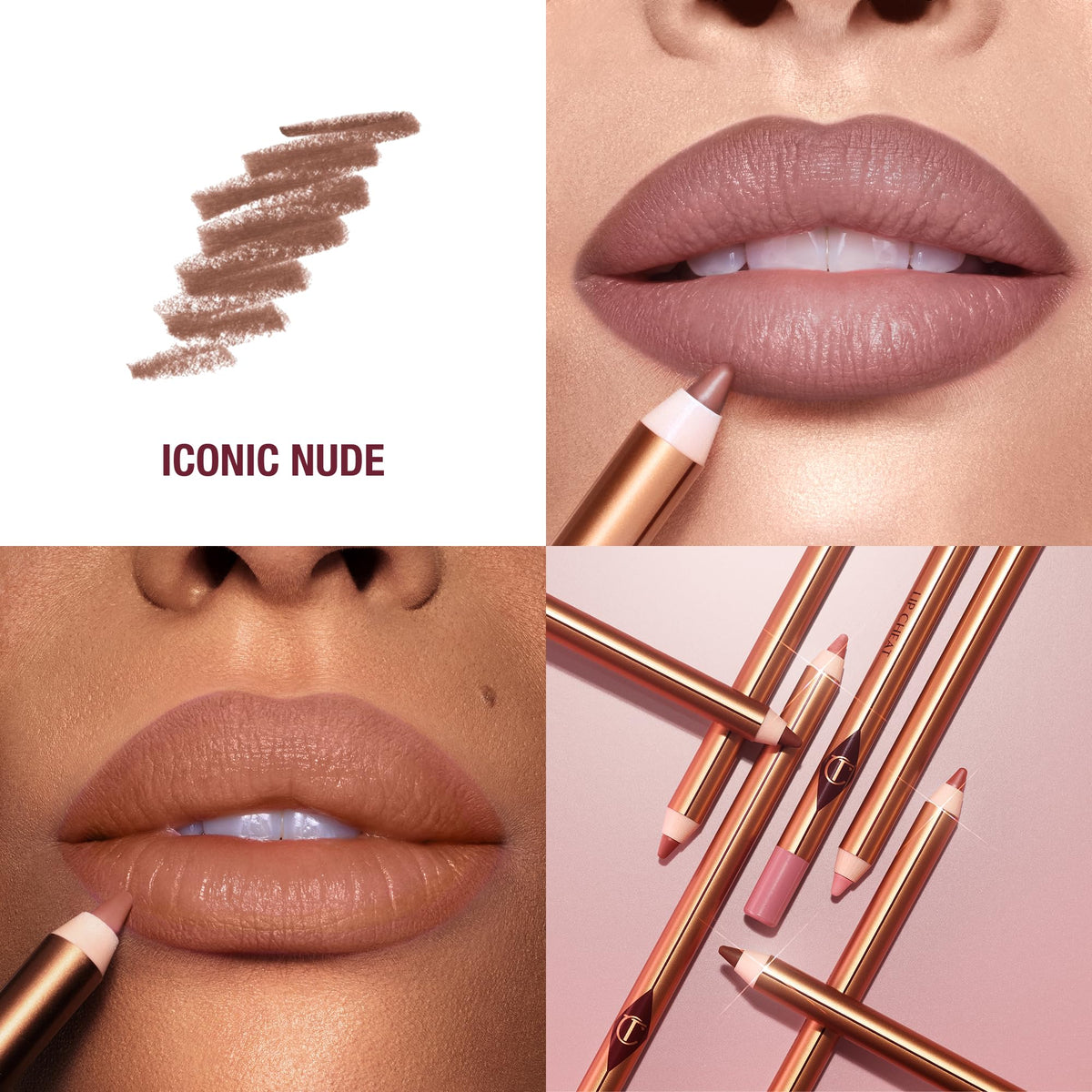 White Smoke Charlotte Tilbury Lip Cheat Lip Liner Pencil - Gives Lips a Fuller-Looking, Defined Pout - Enriched with Jojoba Oil & Hyaluronic Acid - Waterproof, Smudge-Proof & Transfer-Proof