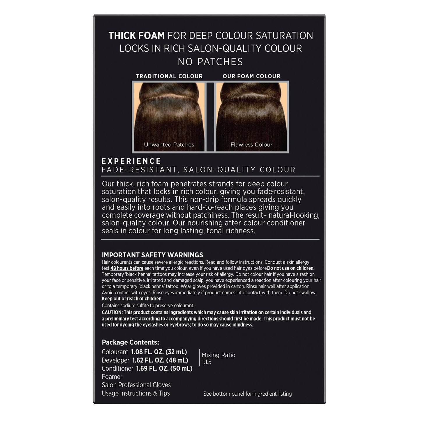 Dark Slate Gray John Frieda Precision Foam Colour, Medium Natural Brown 5N, Full-coverage Hair Color Kit, Anti-Fade Gray Coverage, Deep Color Saturation Hair Dye, 1 Application
