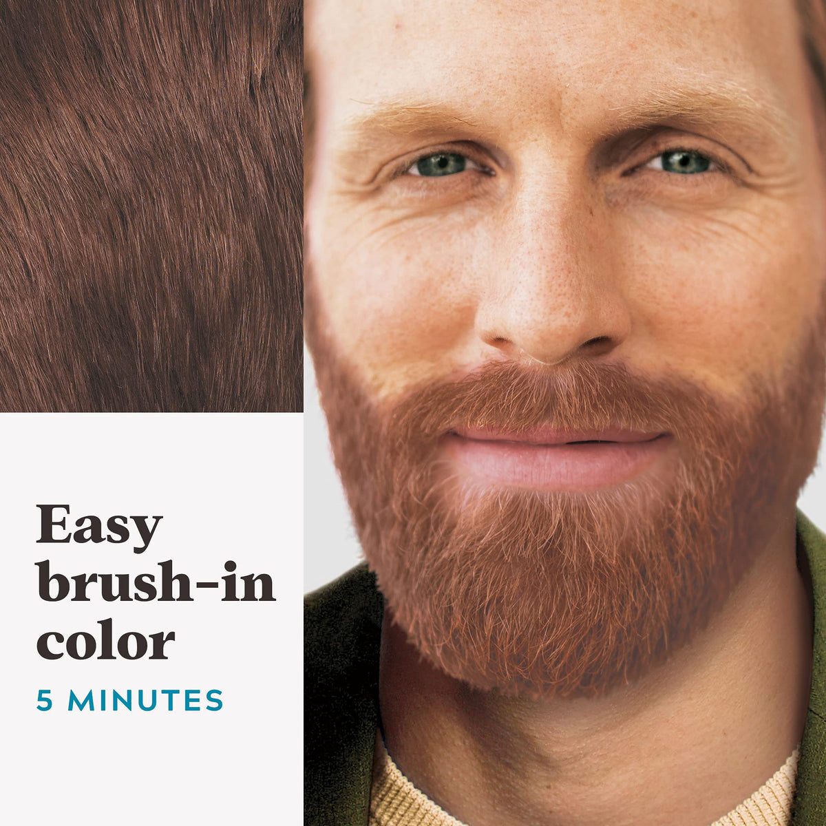 White Smoke JUST FOR MEN Mustache & Beard Dye, Keratin, Light Red Brown M-27 (3 Pack)