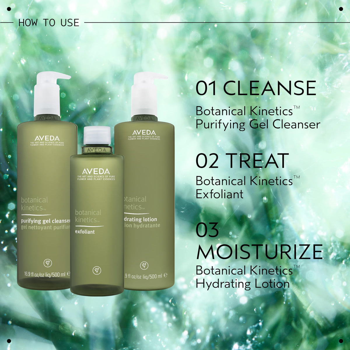 Light Cyan AVEDA Botanical Kinetics Purifying Gel Cleanser | for Normal to Oily Skin | with Lavender and Vitamin E | 97% Naturally Derived*, 16.9 Fl Oz