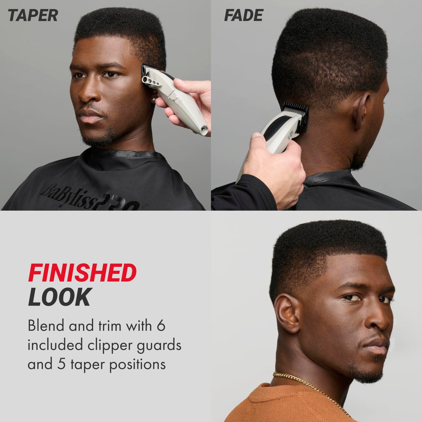 Light Gray BaBylissPRO Limited Edition LithiumFX+ Cord/Cordless Lithium Ergonomic Clipper (Mist Collection)