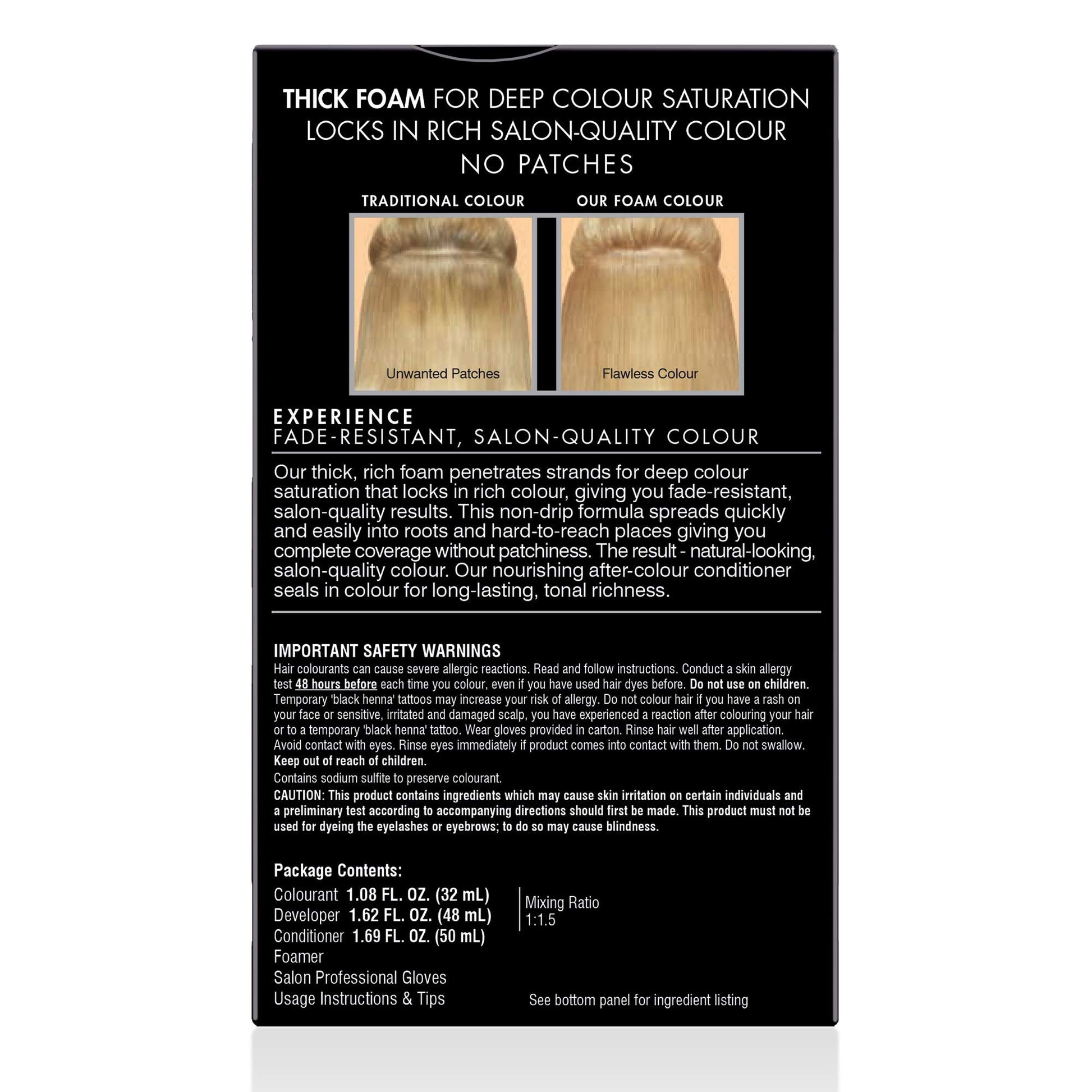 Black John Frieda Precision Foam Colour, Light Natural Blonde 9N, Full-Coverage Hair Color Kit, Anti-Fade Gray Coverage, Deep Color Saturation Hair Dye, 1 Application