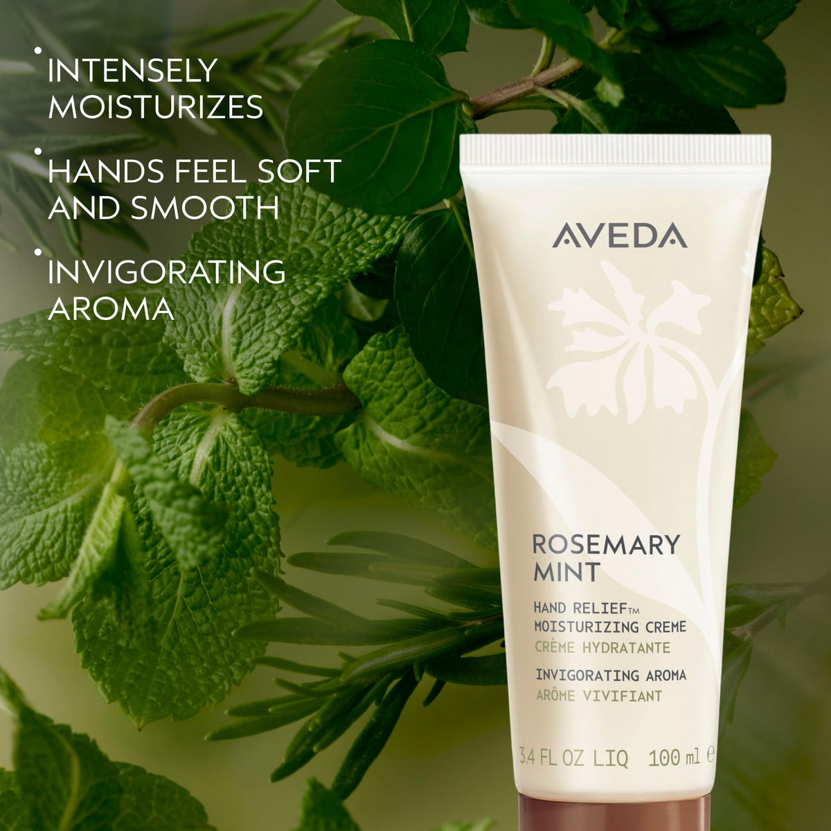 Antique White AVEDA Rosemary Mint Hand Relief Moisturizing Creme | Intensely Moisturizing Hand Cream With Signature Invigorating Aroma | With Andiroba Oil | 95% Naturally Derived*, 3.3 Fl Oz