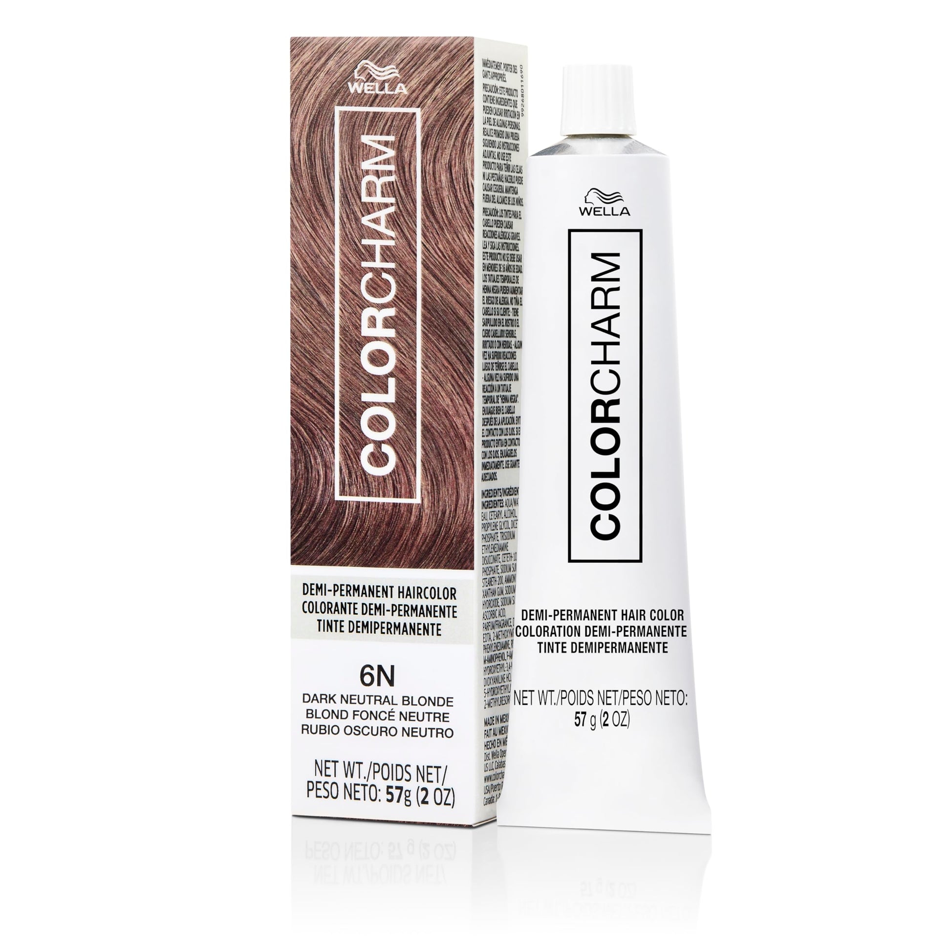 White Smoke COLORCHARM Demi Permanent Hair Color 6N Dark Neutral Blonde Gloss, Refresh & Tone 2 Fl Oz