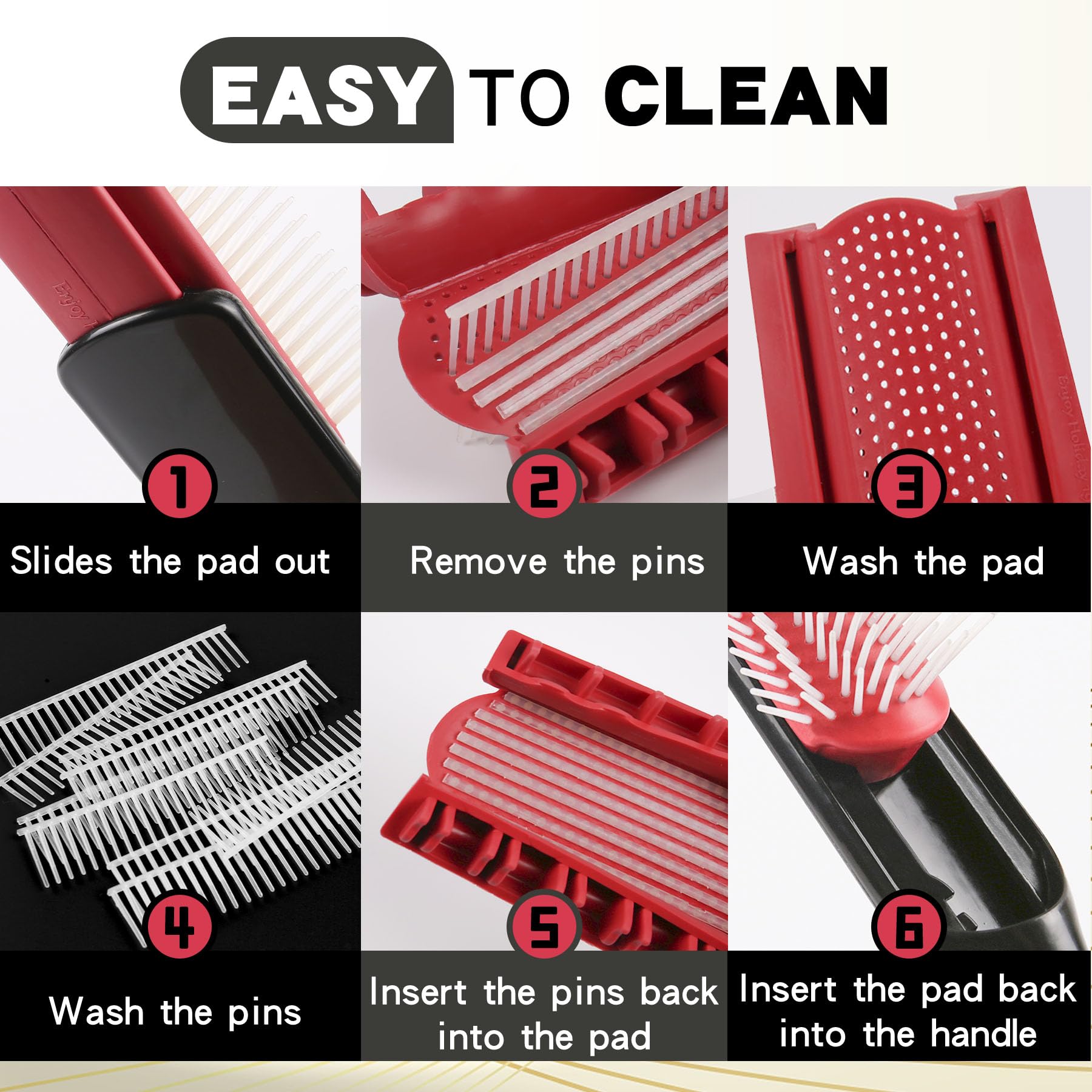 White Smoke 2 PCS Hair Brush for Women Men 7 Row 5 Row Curly Wet or Dry Hair Classic Styling Brushes for Natural Thick Hair, Blow Separating, Shaping Defining Curls Tools Travel Bristle Black Hairbrush